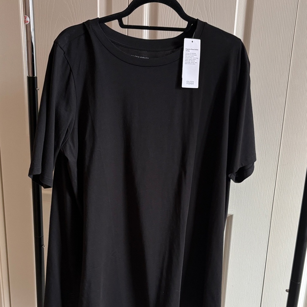 Eileen Fisher Black Short Sleeve Tee